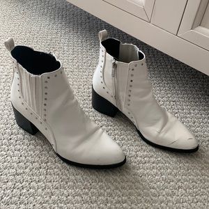 Sam Edelman circus white tall bootie with studs